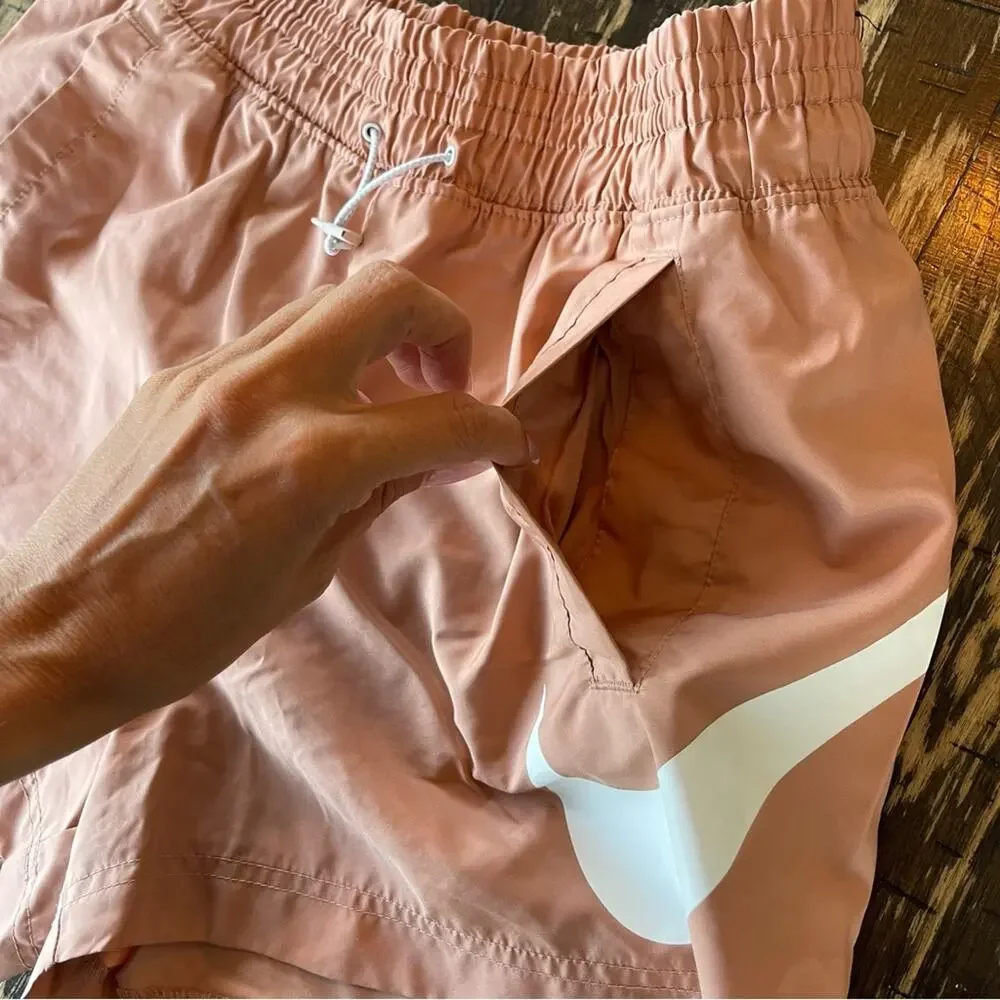 NIKE - Coral Swoosh Athletic Shorts - SMALL